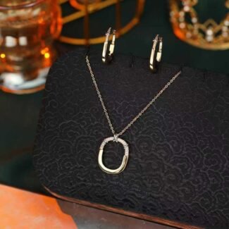 Ensemble Tiffany Lock Collier et Boucles d’Oreilles de Luxe Femme