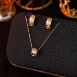 Ensemble Van Cleef Perlée clovers Collier, Boucles de Luxe Femme