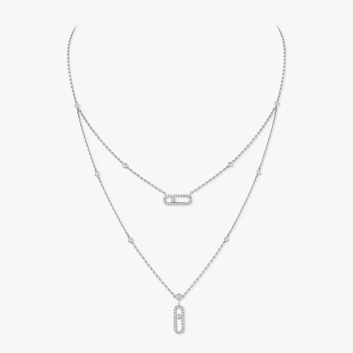 Collier 2 rangs pavé Move Uno Collier 2 rangs pavé Move Uno