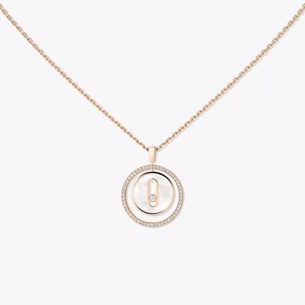 Collier nacre blanche Lucky Move PM Collier nacre blanche Lucky Move PM