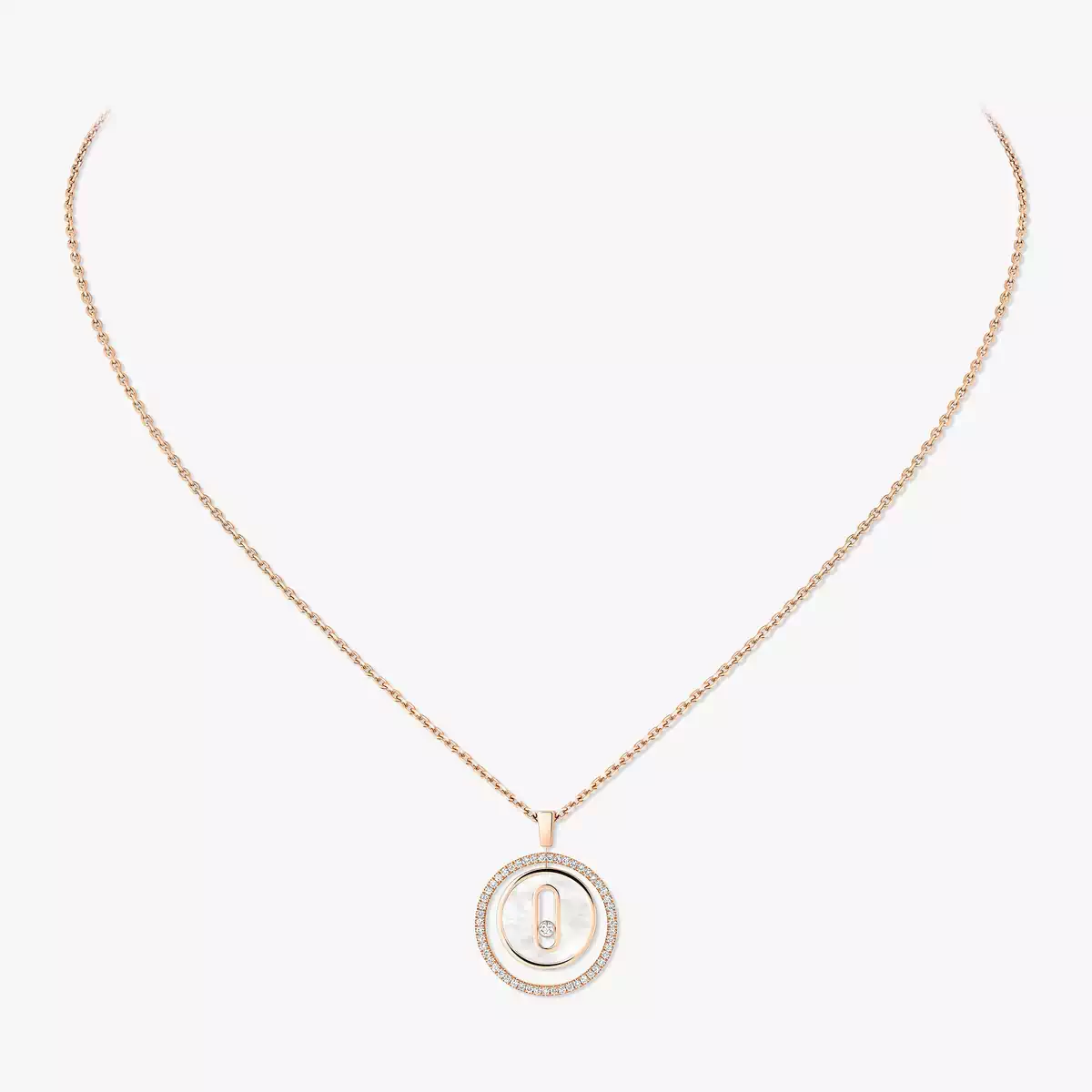 Collier nacre blanche Lucky Move PM Collier nacre blanche Lucky Move PM