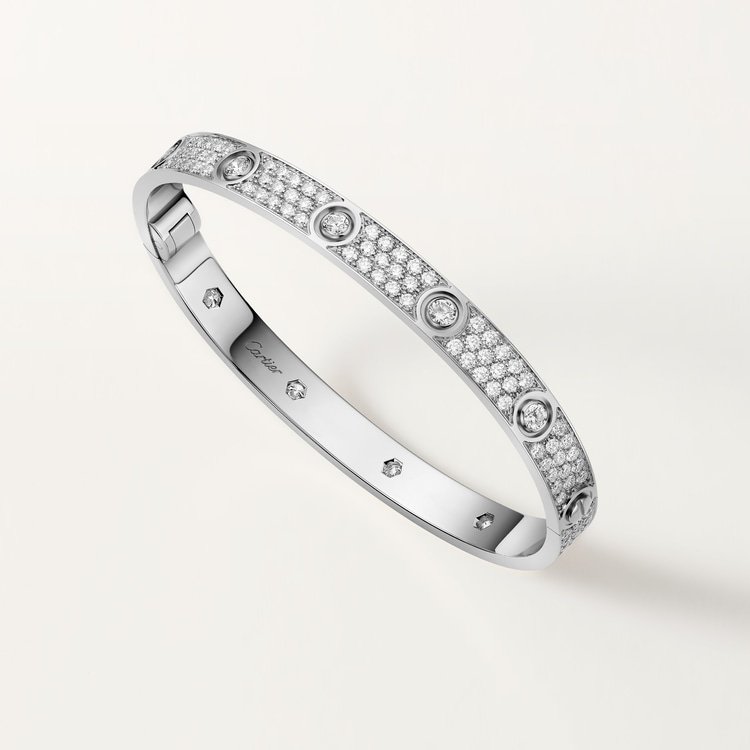 #LOVE# bracelet, classic model, paved, 10 diamonds