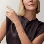 #LOVE# bracelet, on chain, paved