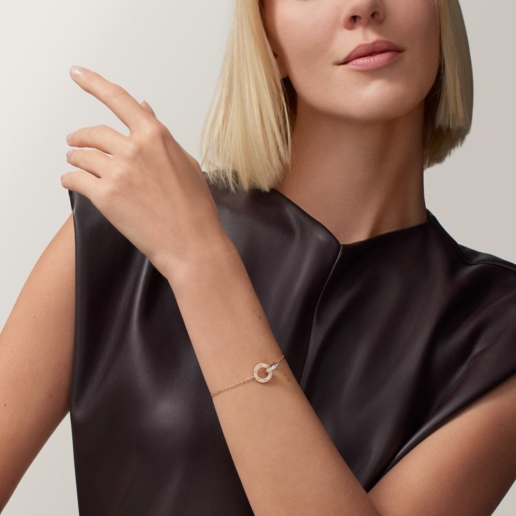 #LOVE# bracelet, on chain, paved #LOVE# bracelet, on chain, paved