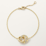 #LOVE# bracelet, on chain, paved