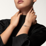 #LOVE# bracelet, on chain, paved