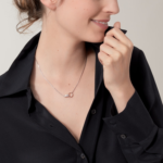 #LOVE# pendant, half-paved