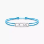 Messika Care(s) blue cord pavé bracelet