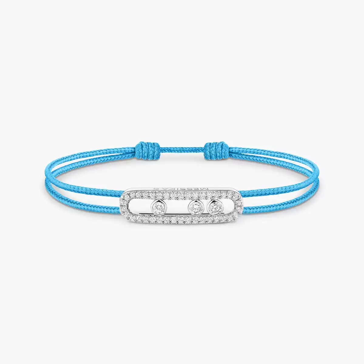 Messika Care(s) blue cord pavé bracelet