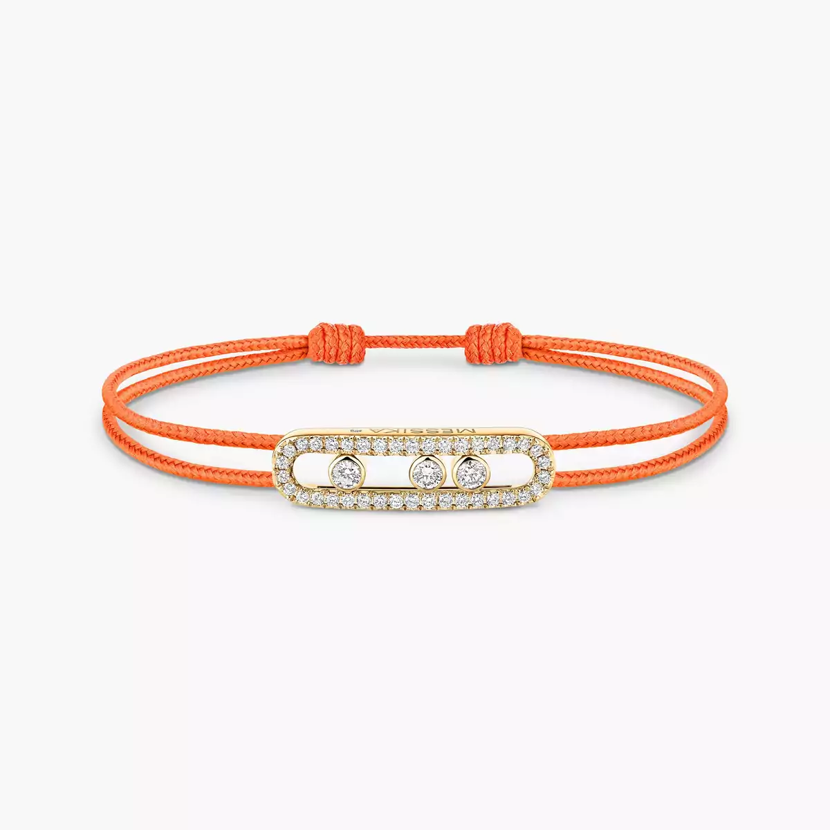 Messika Care(s) orange cord pavé bracelet