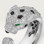 Panthère de Cartier ring, medium model, half-paved