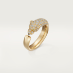 Panthère de Cartier ring, small model, half-paved