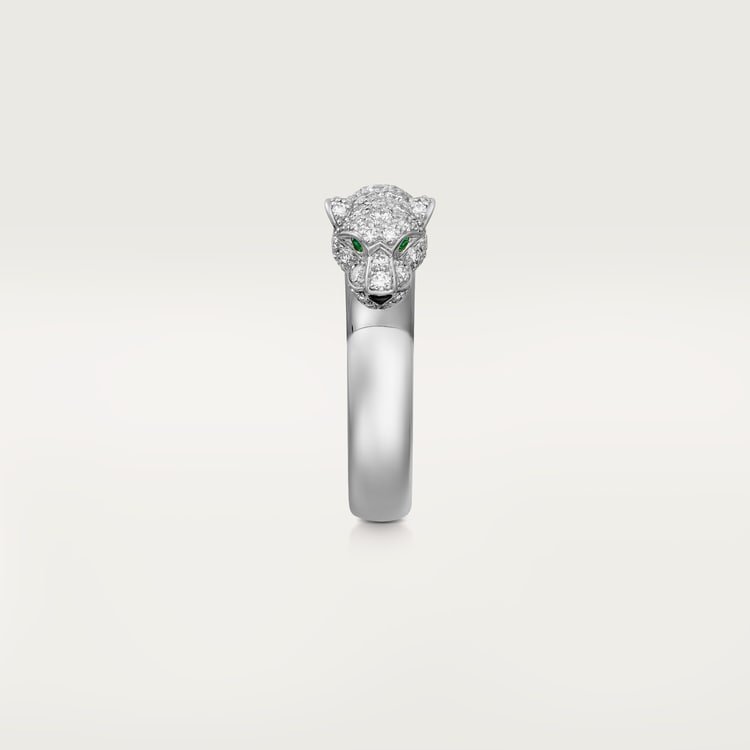 Panthère de Cartier ring, small model, half-paved
