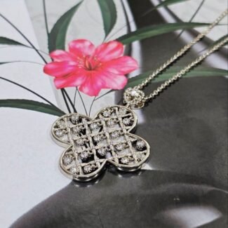 Van Cleef CLOVER BIG PENDANT LONG NECKLACE DIAMOND