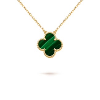 Van Cleef CLOVER MALACHITE NECKLACE