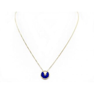 [Amore Jewelry]AMULETTE ROSE GOLD AGATE NECKLACE