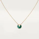 [Amore Jewelry]AMULETTE ROSE GOLD MALACHITE NECKLACE