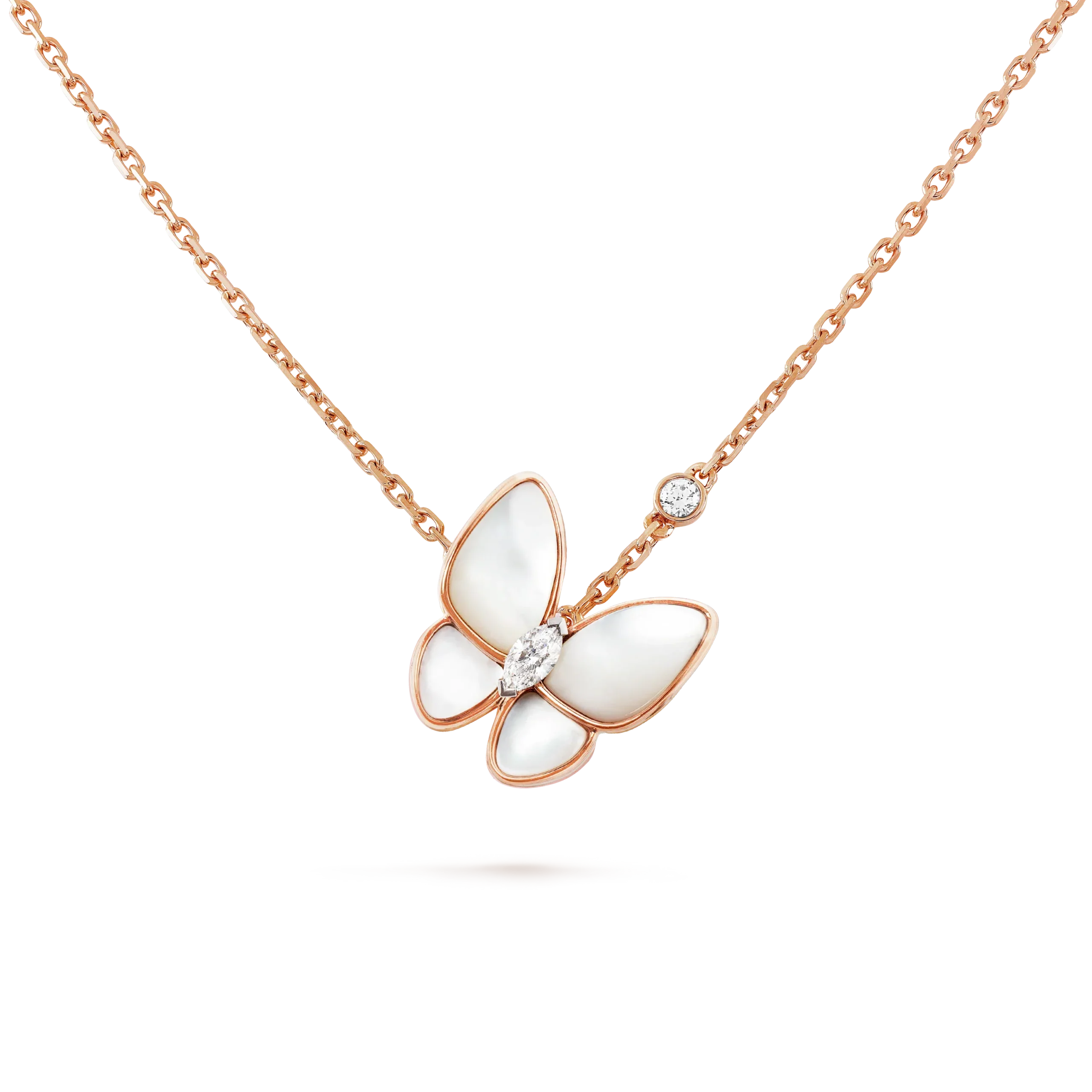 [Amore Jewelry]BUTTERFLY MOP DIAMOND NECKLACE