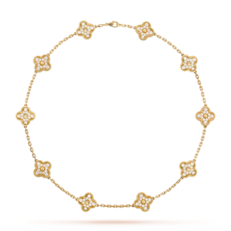 [Amore Jewelry]CLOVER 10 MOTIFS DIAMOND NECKLACE