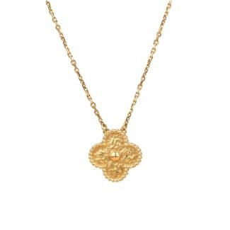 [Amore Jewelry]CLOVER 15MM BRONZING NECKLACE