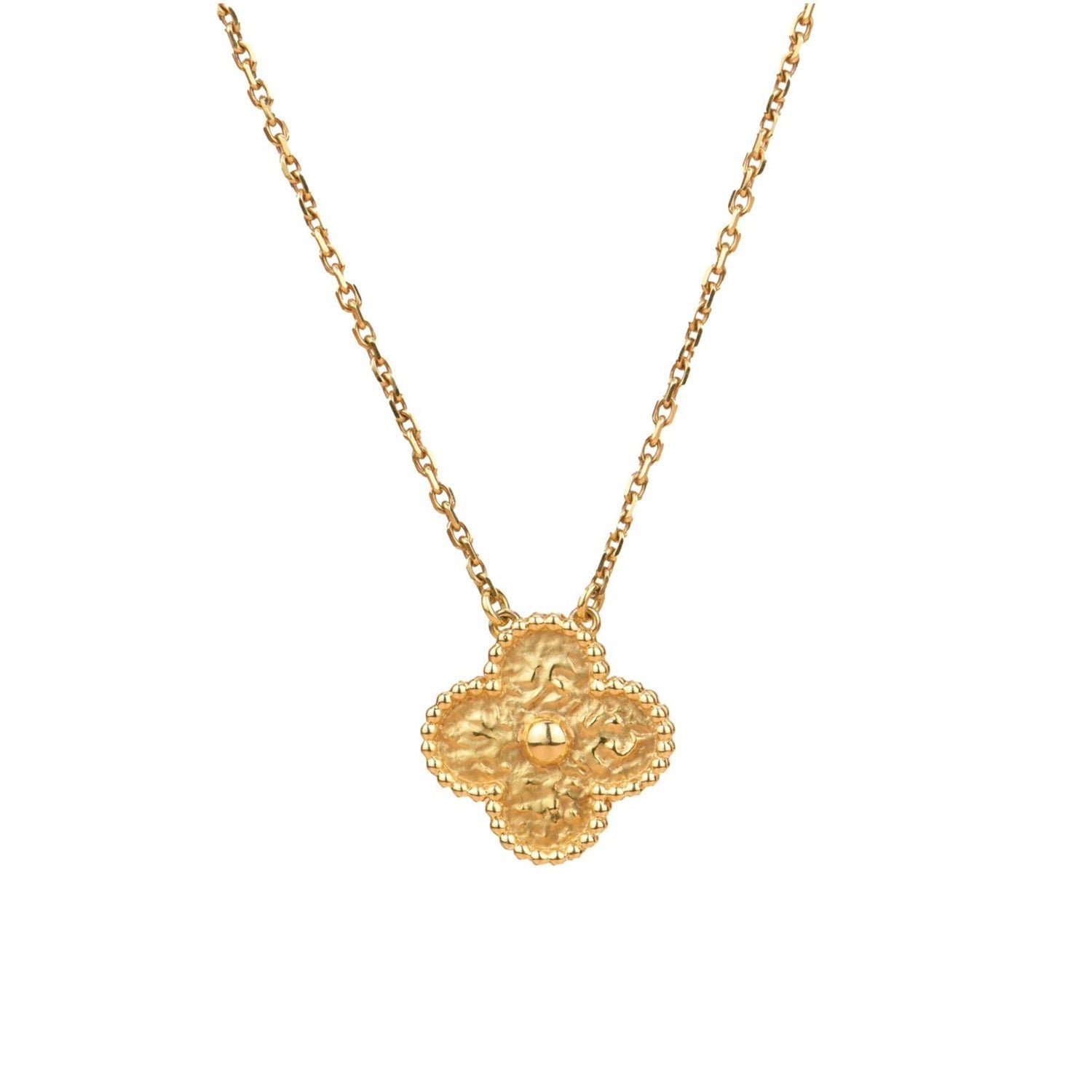 [Amore Jewelry]CLOVER 15MM BRONZING NECKLACE