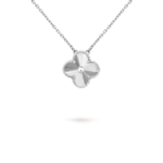 [Amore Jewelry]CLOVER 15MM LASER NECKLACE SILVER