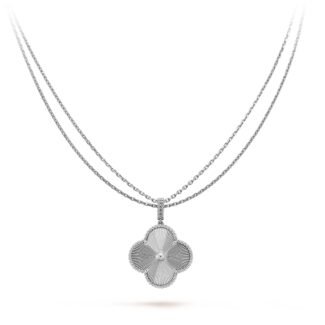 [Amore Jewelry]CLOVER 25MM SILVER BIG CLOVER NECKLACE