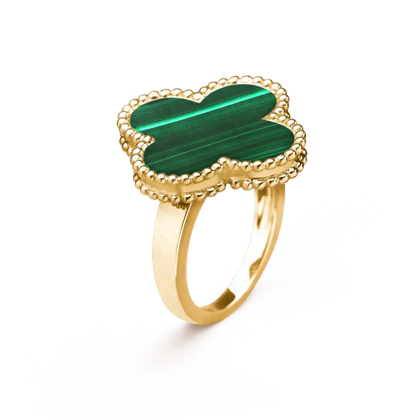 [Amore Jewelry]CLOVER MALACHITE RING