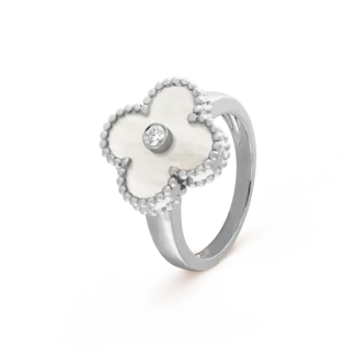 [Amore Jewelry]CLOVER SILVER MOP DIAMOND RING