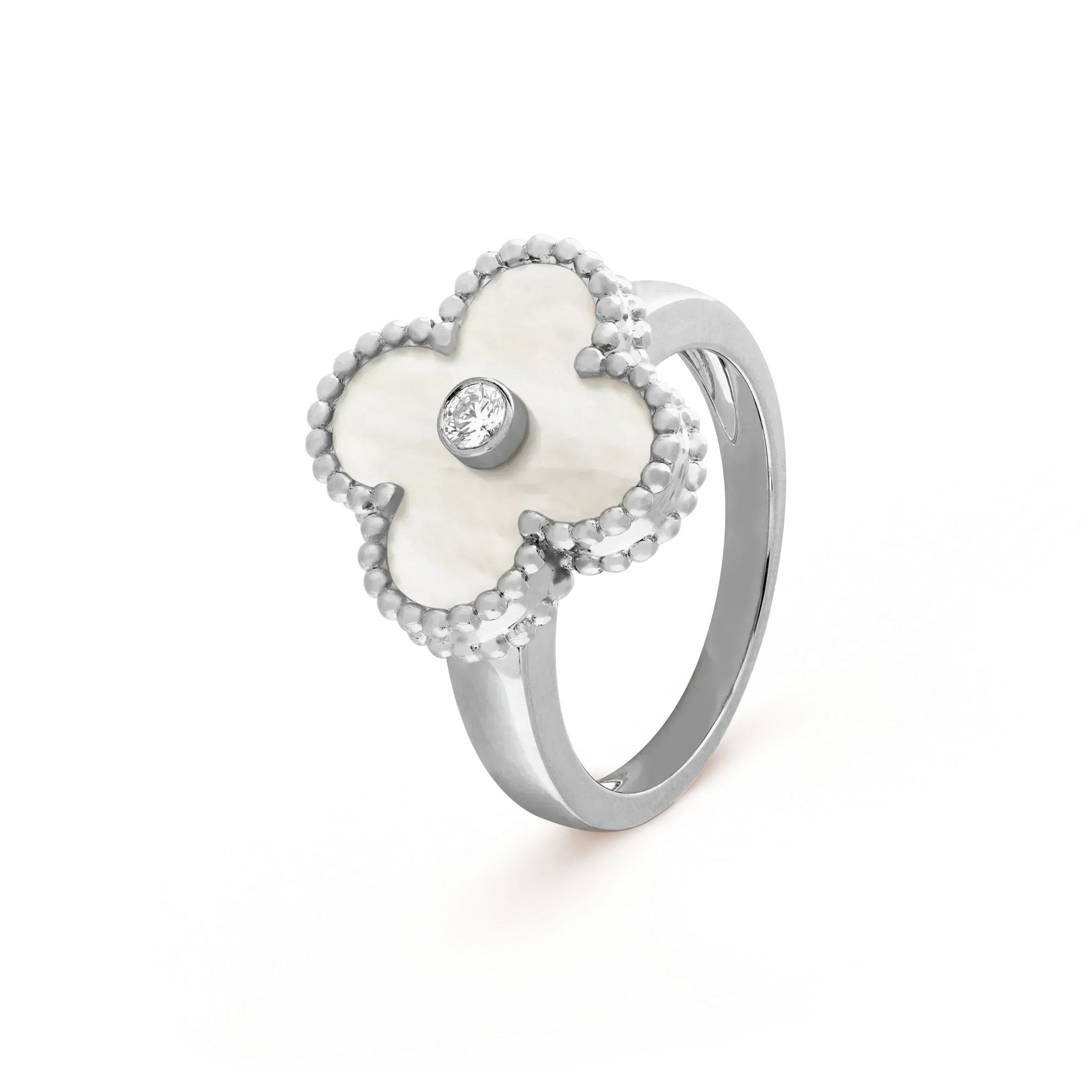 [Amore Jewelry]CLOVER SILVER MOP DIAMOND RING