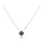 [Amore Jewelry]SUN PEDANT PINK GOLD 1 DIAMOND NECKLACE