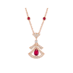 [Lumi Jewels]DREAM NECKLACE CARNELIAN DIAMOND PINK GOLD
