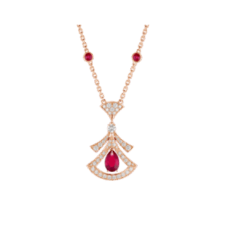 [Lumi Jewels]DREAM NECKLACE CARNELIAN DIAMOND PINK GOLD