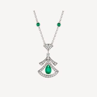 [Lumi Jewels]DREAM NECKLACE MALACHITE DIAMOND SILVER