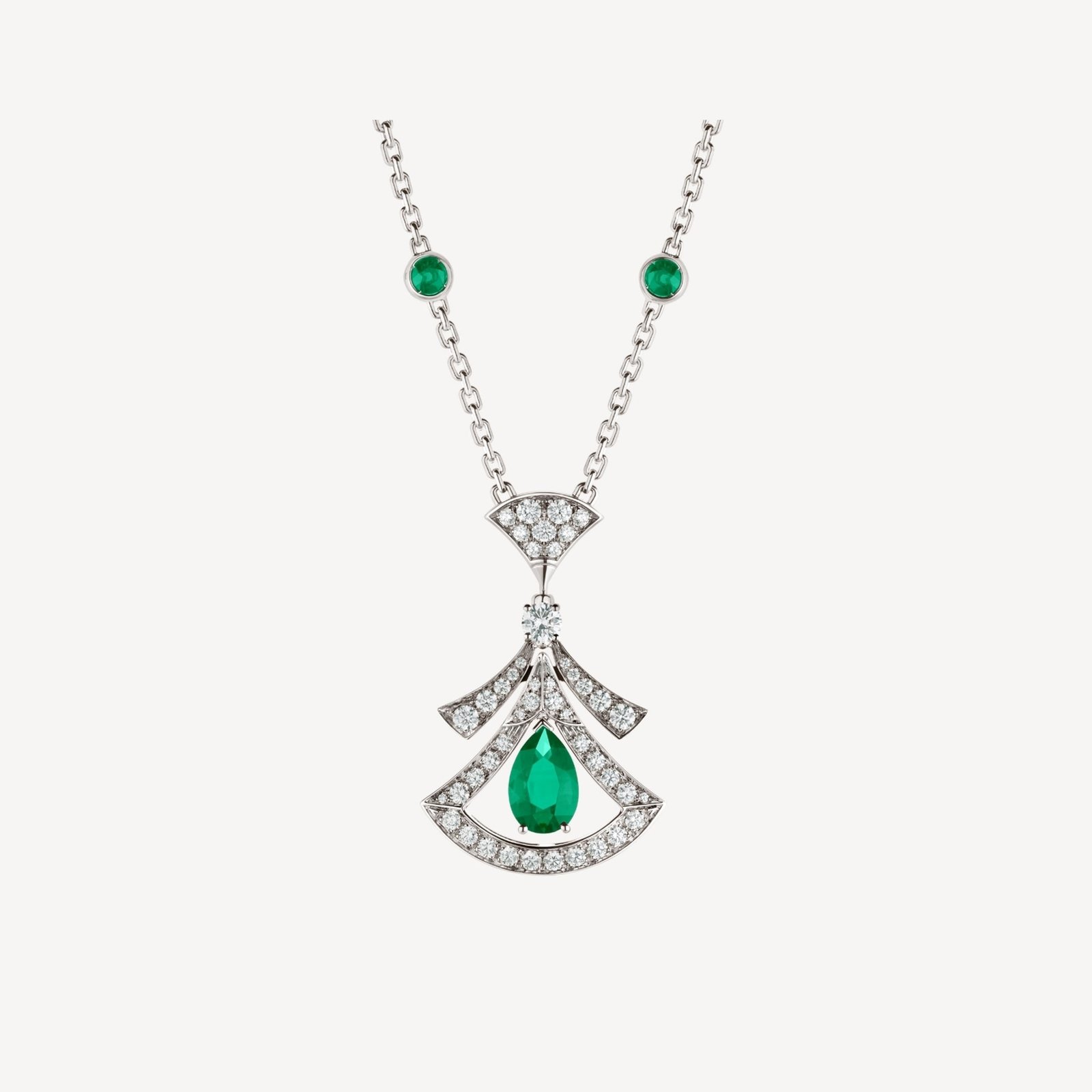 [Lumi Jewels]DREAM NECKLACE MALACHITE DIAMOND SILVER