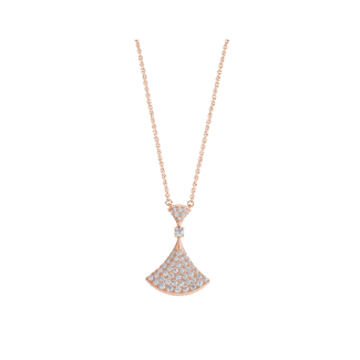 [Lumi Jewels]DREAM NECKLACE PINK GOLD FULL DIAMOND