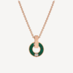 [Lumi Jewels]GARI NECKLACE PINK GOLD MALACHITE