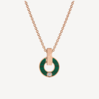[Lumi Jewels]GARI NECKLACE PINK GOLD MALACHITE