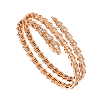 [Lumi Jewels]SERPENTI BRACELET PINK GOLD DIAMOND DOUBLE ROW