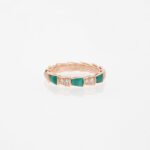 [Lumi Jewels]SERPENTI RING PINK GOLD MALACHITE DIAMOND 3MM