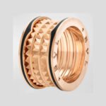[Lumi Jewels]ZERO 1 ROCK BLACK CERAMIC PINK GOLD LARGE MODEL