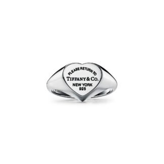 Return to Tiffany® Heart Signet Ring in Silver, Small