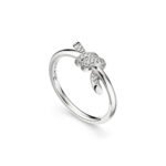 Tiffany Knot Ring in White Gold with Diamonds