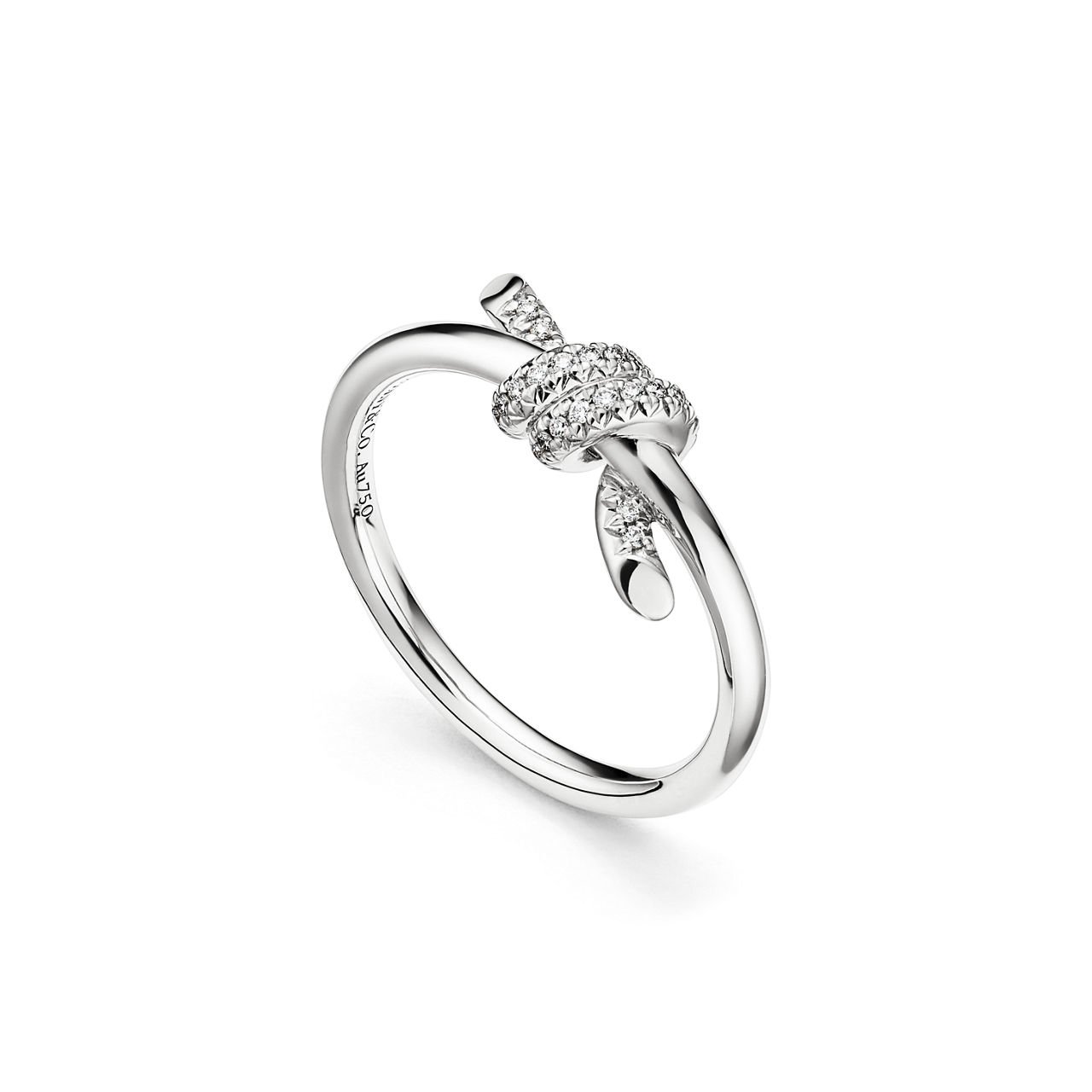 Tiffany Knot Ring in White Gold with Diamonds Tiffany Knot Ring in White Gold with Diamonds