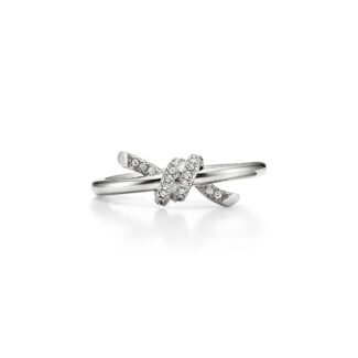 Tiffany Knot Ring in White Gold with Diamonds