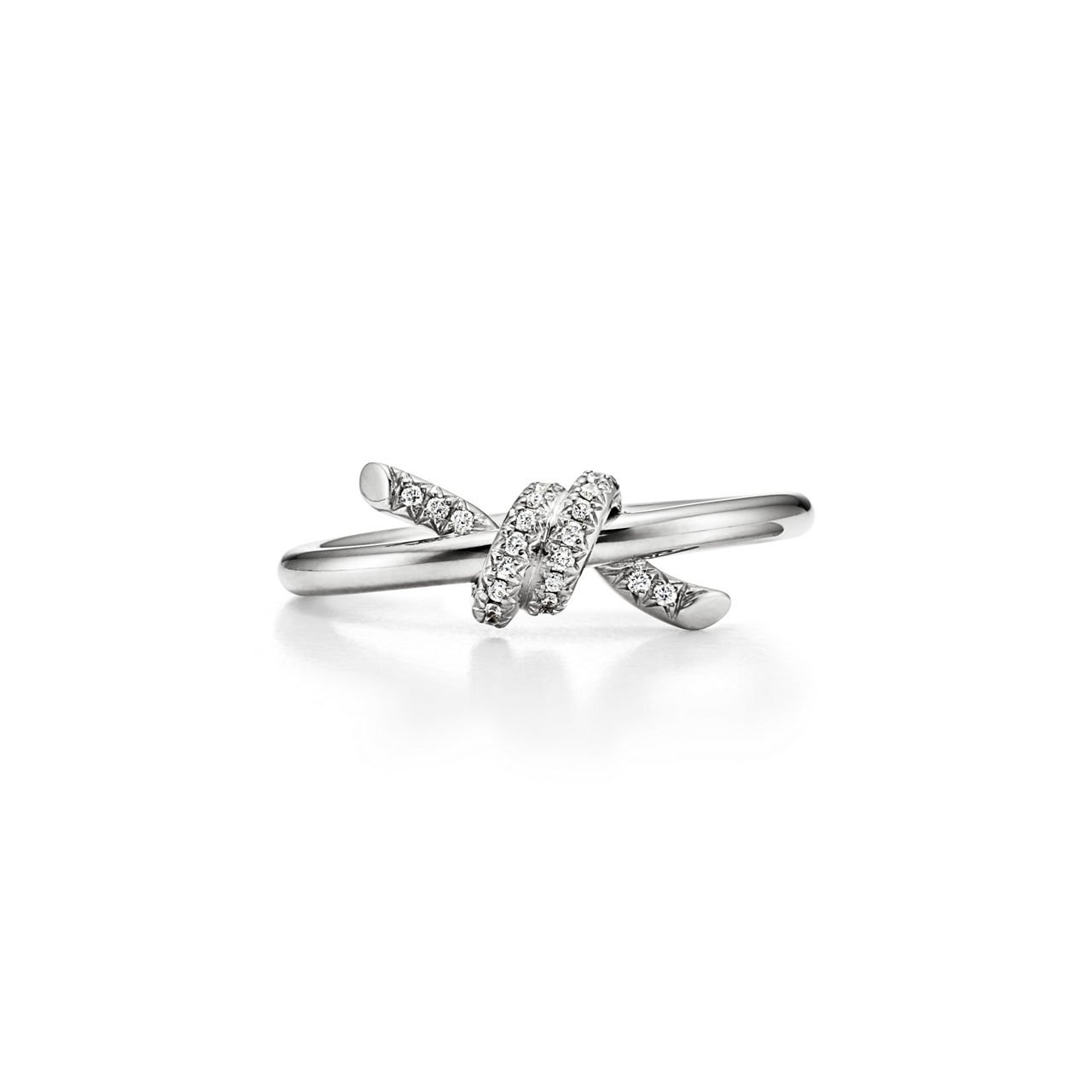 Tiffany Knot Ring in White Gold with Diamonds Tiffany Knot Ring in White Gold with Diamonds