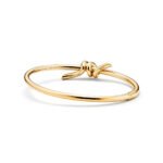 Tiffany Knot Wire Bangle in Yellow Gold