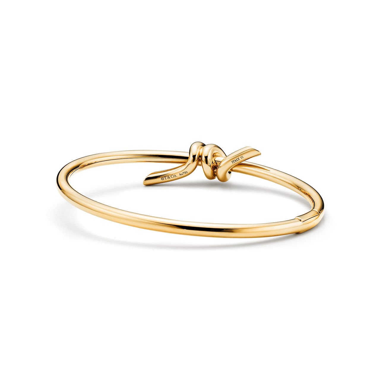 Tiffany Knot Wire Bangle in Yellow Gold